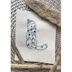 Stickdatei - Schneemann Alphabet Buchstabe L